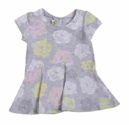 Party Wear Printed Sleeveless Peplum Top For Kids