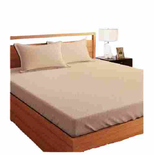 Comfortable Plain Brown Cotton Bed Sheet Set