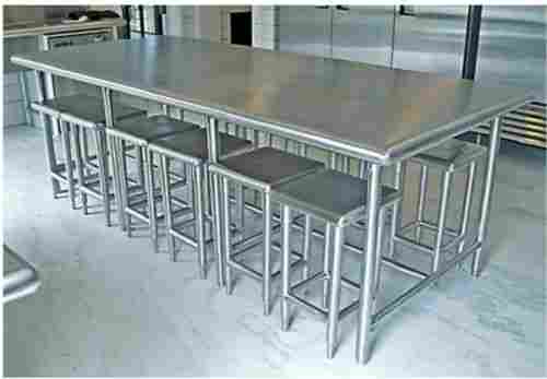 12 Seater Stainless Steel Dinning Set With Silver Finished