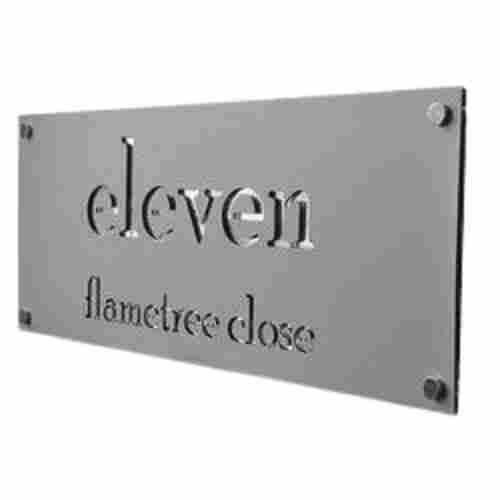 4.5 Mm Thick Rectangular Stainless Steel Laser Cut Sign For Decorative 