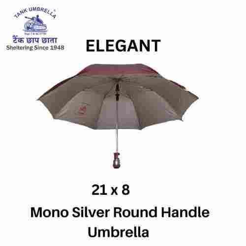 21x8 Tank Brand Elegant Mono Silver Umbrella With Round Handle