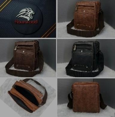 Leather Gents Multiple Color Zipper Closure Shoulder And Side Bags