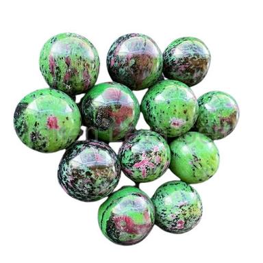 Natural Sphere Crystal Ball Type Ruby Zoisite Gemstone Grade: Top