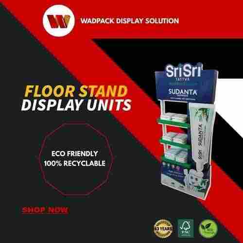 100% Recyclable Eco Friendly Floor Display Stand Units