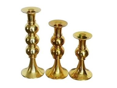 Durable Golden Color Brass Candle Holder