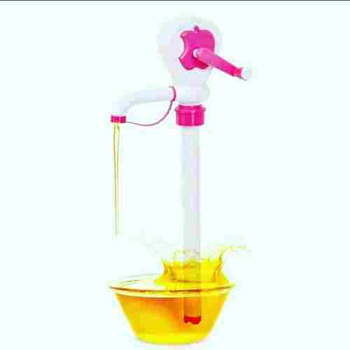 Pink White Plastic Body Hand Operated Oil Pump