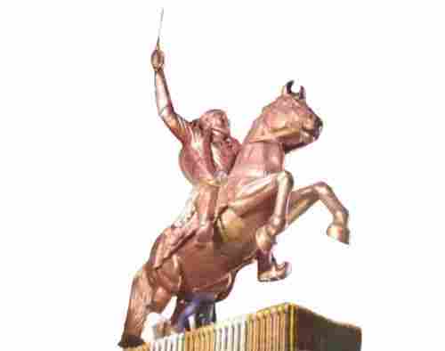 Polished Cast Bronze Statue