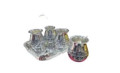 Appealing Look Silver Plated Glass Set