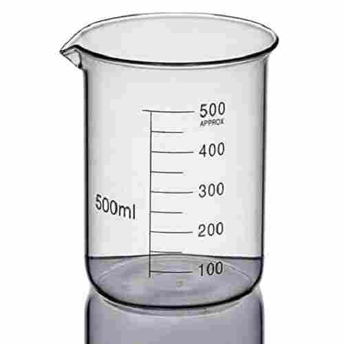 Transparent Laboratory Glass Beaker, 500ml