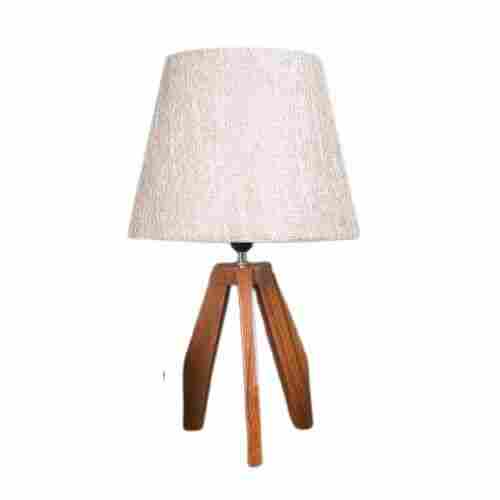 Light Weight 9 Inches Teak Wood Table Lamp