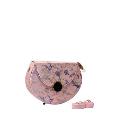 Pink Women Handbag With Magnetic Button