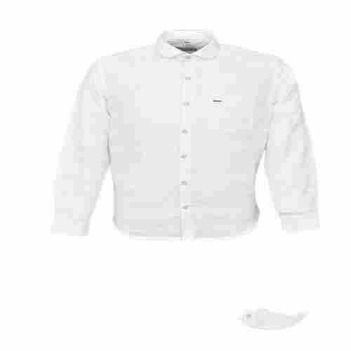 Full Sleeve White Plain Cotton Shirts