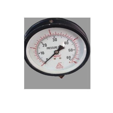 Black Silver Dial Utility Pressure Gauge For Water Treatment Plant
