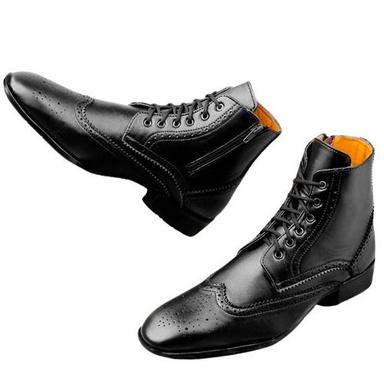 Mens Party Wear Shining Black Shoes