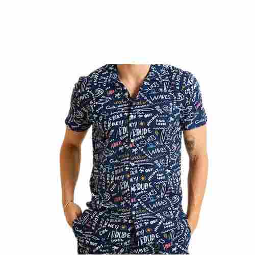 Mens Multicolor Casual Wear Printed Half Sleeves Shirt With Shorts Combo Set