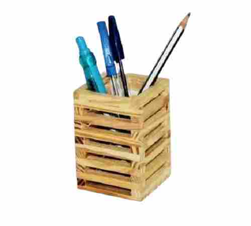 Tabletop Portable And Lightweight Rectangular Solid Wooden Pen Box
