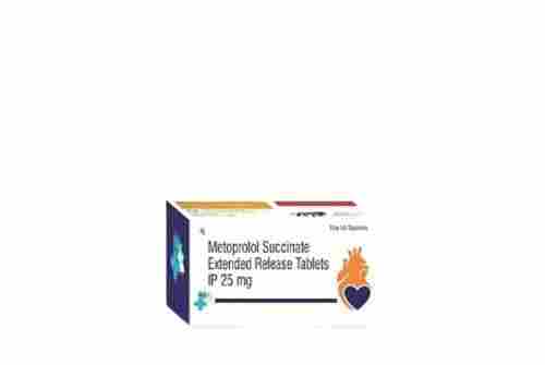 Metoprolol Succinate Extended Release Cardiac Drugs Tablets IP 25mg 