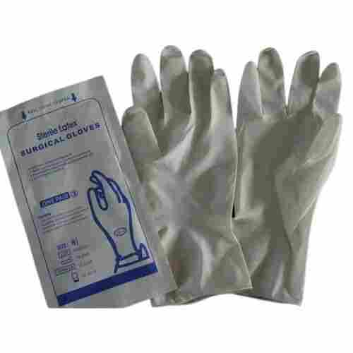 Comfortable Fit Full Finger Plain Disposable Latex Surgical Hand Gloves