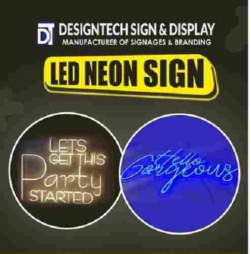 Indoor Led Neon Light Sign Board 