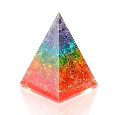 Porcelain Wholesale Natural Chakra Gemstone Orgone Pyramid For Healing And Meditation Orgonite Chakra Pyramid 