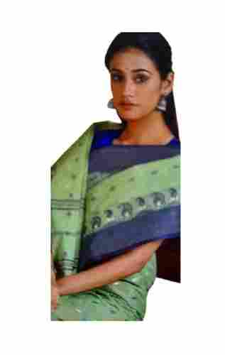 Shrink Resistant Lightweight Designer Printed Bengal Cotton Saree For Ladies
