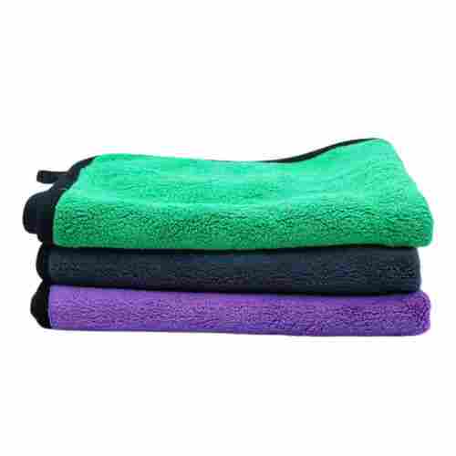 Multi Color Plain Pattern Double Sided Microfiber Cleaning Towel