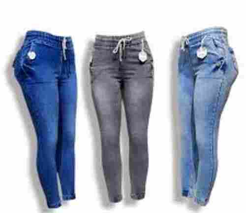 Multi Color Plain Pattern Slim Fit Women Denim Jeans