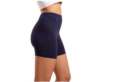 Women Blue Cotton Lycra Sports Short