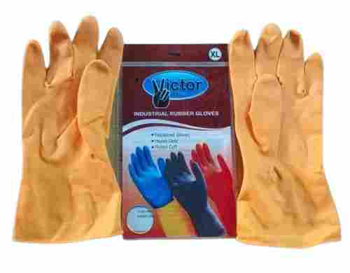 Plain Pattern Industrial Rubber Gloves For Industrial Applications