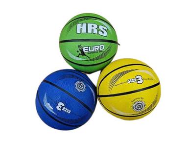 Multi Color Round Shape Rubber Basketball