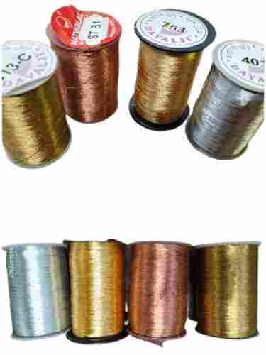 Eco-Friendly High Tenacity Plain Gold Zari Thread For Garments Industry