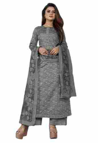 Regular Fit Skin-Friendly Long Sleeves Printed Cotton Readymade Ladies Suits Salwar