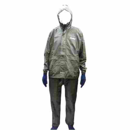 Mens Plain Polyester Raincoat Set