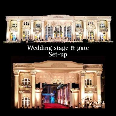 Royal Fiber Stage and Background for Wedding Decoration