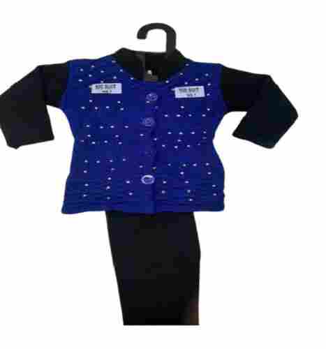 Breathable Casual Wear Long Sleeves Printed Readymade Baba Suit For Kids 