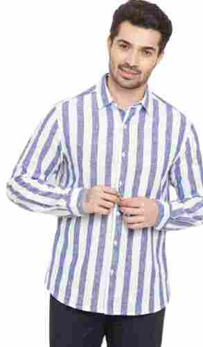 Casual Wear Regular Fit Full Sleeve Breathable Cotton Mens Striped Shirts