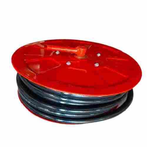 Color Coated Metal Body Round Shape Fire Hose Reel Drum For Industrial Usage