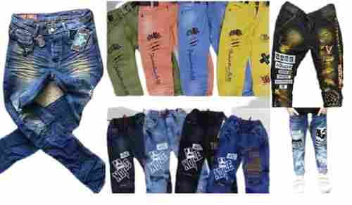 Casual Wear Regular Fit Printed Breathable Denim Fashion Jeans For Boys