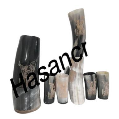 Lightweight Crack And Leak Resistant Handcrafted Drinking Horn Set