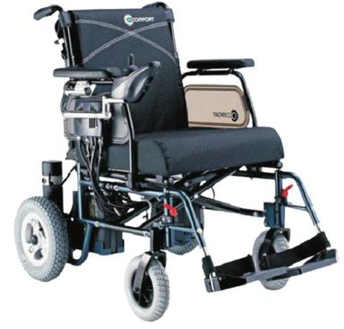 Portable And Moveable Manual Controlled Electric Handicapped Wheelchair With Four Wheels