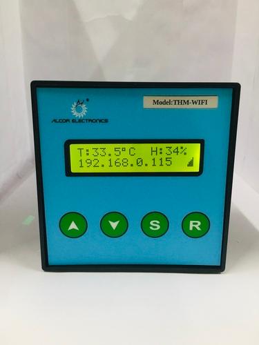 Blue Black Wifi Based Temperature And Humidity Monitoring System