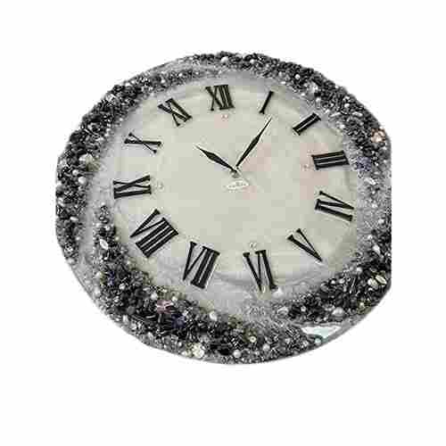 18" Agate Epoxy Large Marble Unbreakable Glass Wall Clock for Wall 