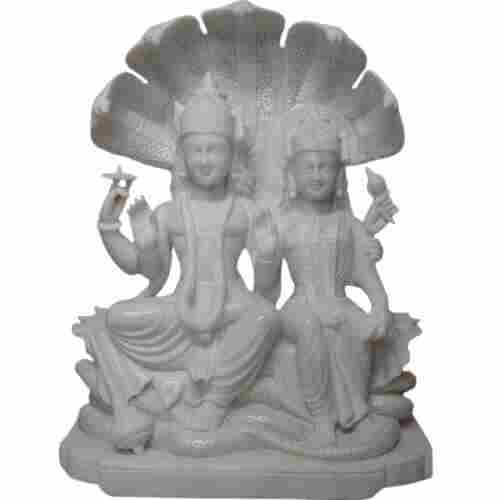 Marble Carved Vishnu Laxmi Sculpture