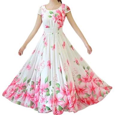 Casual Wear Printed Western Gown