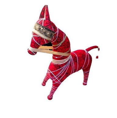 Table Mounted Handmade Modern Arts Fabric Horse Sculptures for Home Decoration