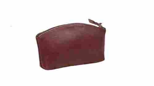 Leather Zip-Lock Cosmetic Pouch