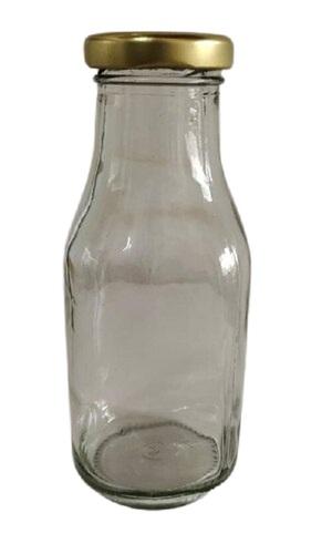 Glass Milk Bottle 200ml with Metal Sealable Lid