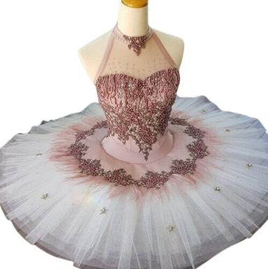 Dance Wear Regular Fit Sleeveless Round Neck Readymade Breathable One Piece Ladies Ballet Dress