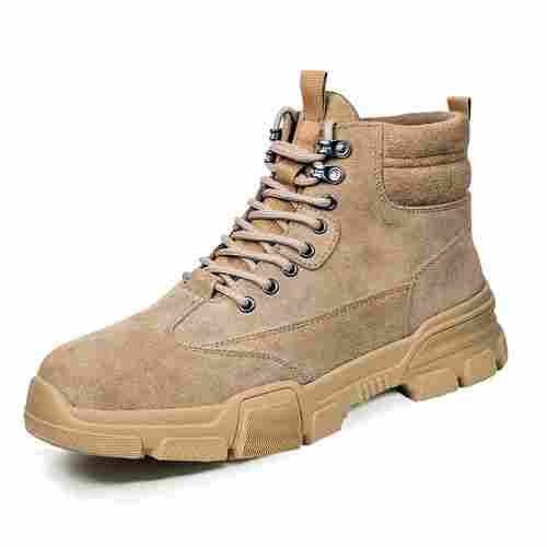 Wear-resistant brown kevlar steel toe work boots