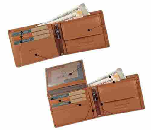Foldable Brown Leather Wallet